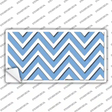 Light Blue Chevron Novelty Sticker Decal