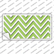 Lime Green Chevron Novelty Sticker Decal