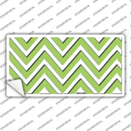 Lime Green Chevron Novelty Sticker Decal