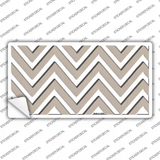 Tan Chevron Novelty Sticker Decal