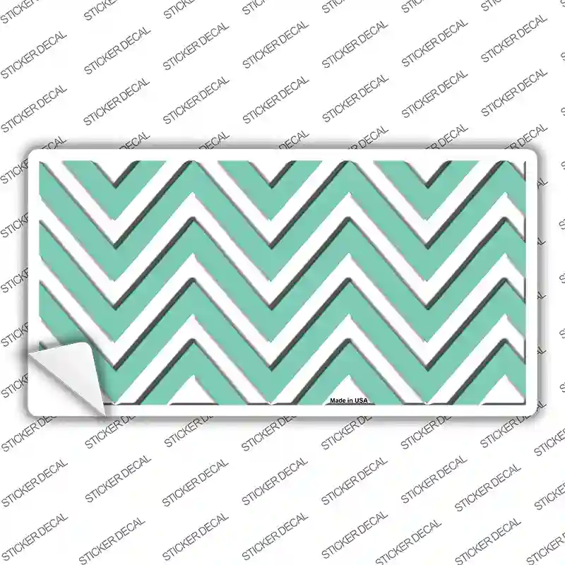 Mint Chevron Novelty Sticker Decal