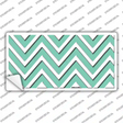 Mint Chevron Novelty Sticker Decal