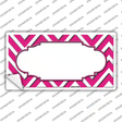 Pink White Chevon Center Scallop Novelty Sticker Decal