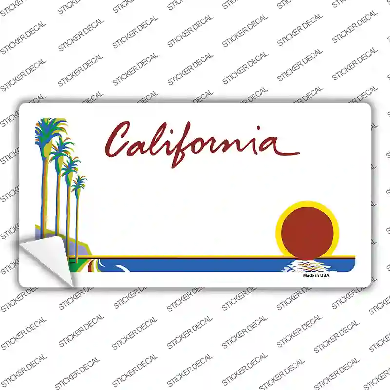 California State Blank Novelty Sticker Decal