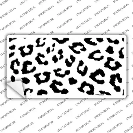 White Black Cheetah Novelty Sticker Decal