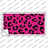 Pink Black Cheetah Novelty Sticker Decal