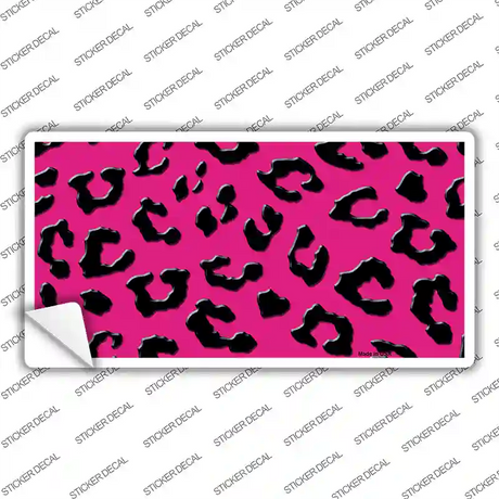 Pink Black Cheetah Novelty Sticker Decal