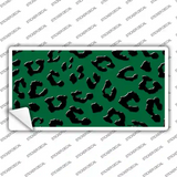Green Black Cheetah Novelty Sticker Decal