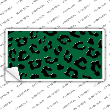 Green Black Cheetah Novelty Sticker Decal