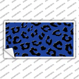 Blue Black Cheetah Novelty Sticker Decal