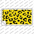 Yellow Black Cheetah Novelty Sticker Decal