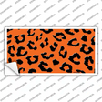 Orange Black Cheetah Novelty Sticker Decal