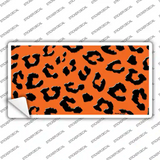 Orange Black Cheetah Novelty Sticker Decal