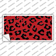 Red Black Cheetah Novelty Sticker Decal