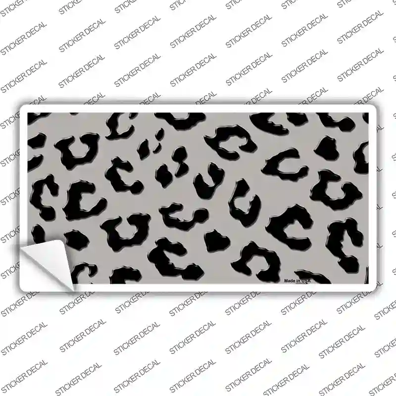 Grey Black Cheetah Novelty Sticker Decal