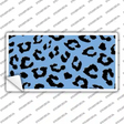 Light Blue Black Cheetah Novelty Sticker Decal