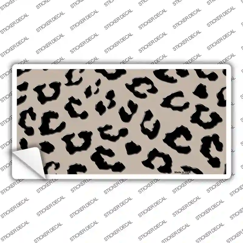 Tan Black Cheetah Novelty Sticker Decal