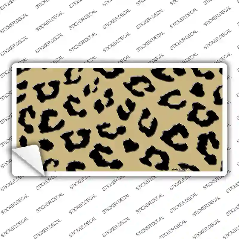 Gold Black Cheetah Novelty Sticker Decal