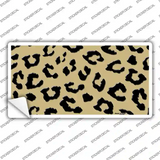 Gold Black Cheetah Novelty Sticker Decal