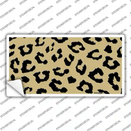 Gold Black Cheetah Novelty Sticker Decal