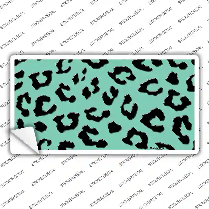 Mint Black Cheetah Novelty Sticker Decal