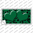Green Black Cheetah Green Center Hearts Novelty Sticker Decal