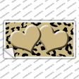 Gold Black Cheetah Gold Center Hearts Novelty Sticker Decal