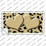Gold Black Cheetah Gold Center Hearts Novelty Sticker Decal