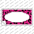 Pink Black Cheetah Scallop Novelty Sticker Decal