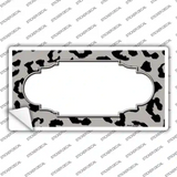 Grey Black Cheetah Scallop Novelty Sticker Decal
