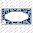 Light Blue Black Cheetah Scallop Novelty Sticker Decal