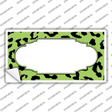 Lime Green Black Cheetah Scallop Novelty Sticker Decal