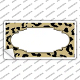 Gold Black Cheetah Scallop Novelty Sticker Decal