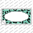Mint Black Cheetah Scallop Novelty Sticker Decal