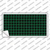 Green Black Houndstooth Novelty Sticker Decal