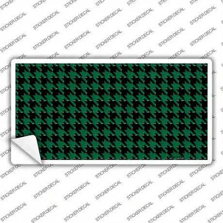 Green Black Houndstooth Novelty Sticker Decal