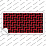 Red Black Houndstooth Novelty Sticker Decal