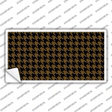 Brown Black Houndstooth Novelty Sticker Decal