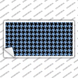 Light Blue Black Houndstooth Novelty Sticker Decal