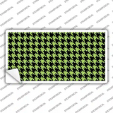 Lime Green Black Houndstooth Novelty Sticker Decal