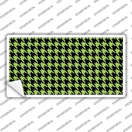 Lime Green Black Houndstooth Novelty Sticker Decal