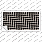 Tan Black Houndstooth Novelty Sticker Decal