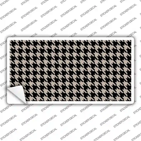 Tan Black Houndstooth Novelty Sticker Decal