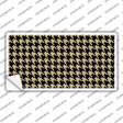 Gold Black Houndstooth Novelty Sticker Decal