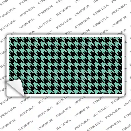 Mint Black Houndstooth Novelty Sticker Decal