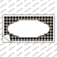 Tan Black Houndstooth Scallop Center Novelty Sticker Decal