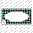 Mint Black Houndstooth Scallop Center Novelty Sticker Decal