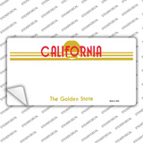 California Golden State State Blank Novelty Sticker Decal
