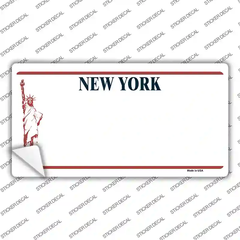 New York State Blank Novelty Sticker Decal