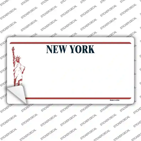 New York State Blank Novelty Sticker Decal